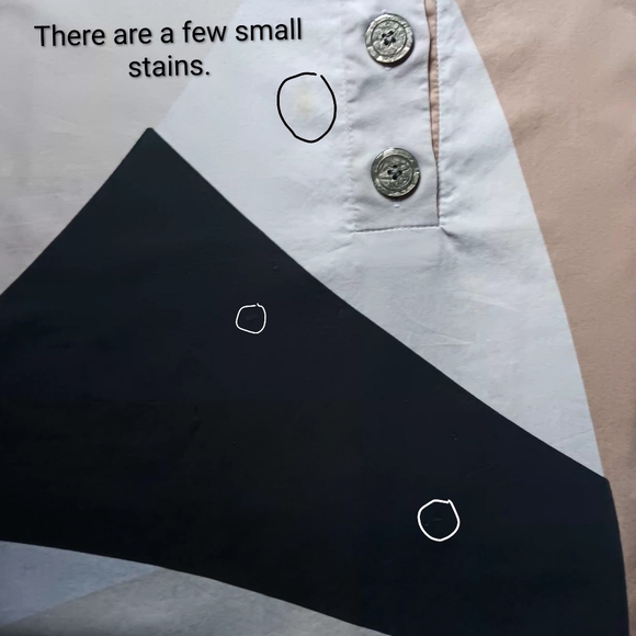 *Altered* (SEE NOTES) VTG Marimekko Mika Piirainen Geometic Puff Sleeve Dress - Picture 9 of 10